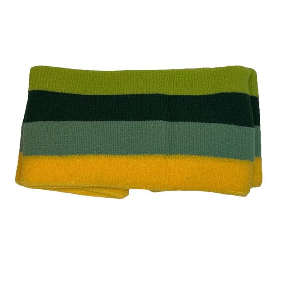 St Patrick's Day Green and Yellow Striped Headband and Wristband Set NEW! - Picture 2 of 5